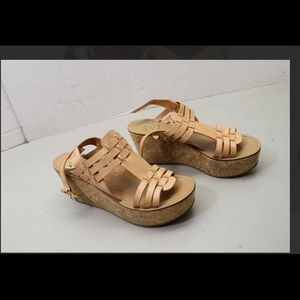 Womens Tory Burch Platform Wedges Patent Leather